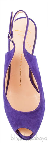 Purple Suede Slingback Pump
