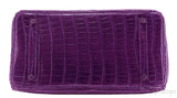 Birkin 35 Amethyst Porosus Crocodile
