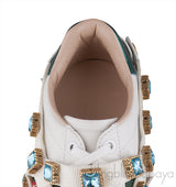 Ace Embroidered Platform Sneaker w/ Crystals