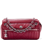 Red Perforated Shoulder Bag