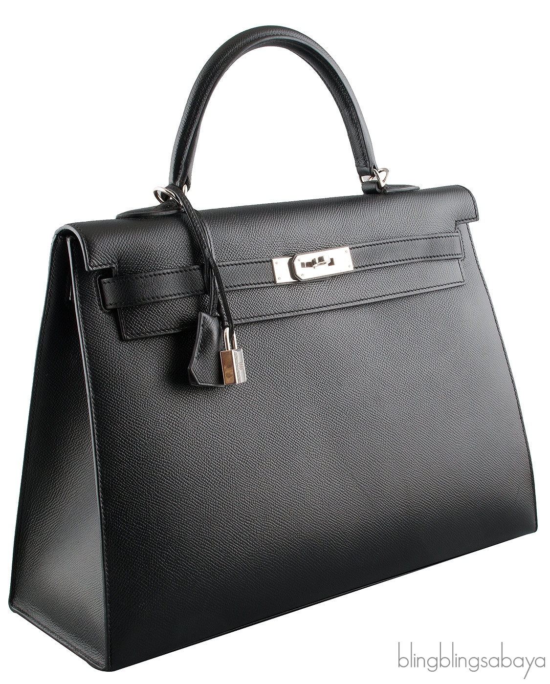 Kelly 35 Black Epsom Sellier PHW