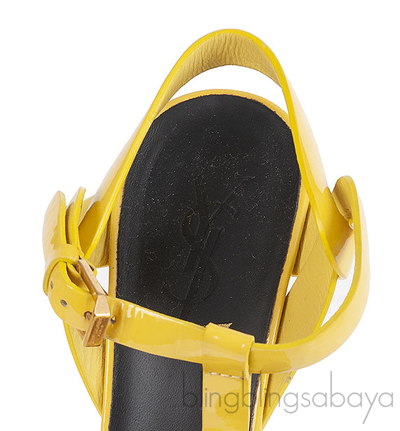 Yves Saint Laurent Patent Yellow Leather Tribute
