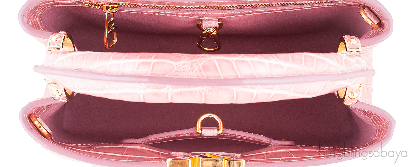 Capucines Vieux Rose Crocodile BB