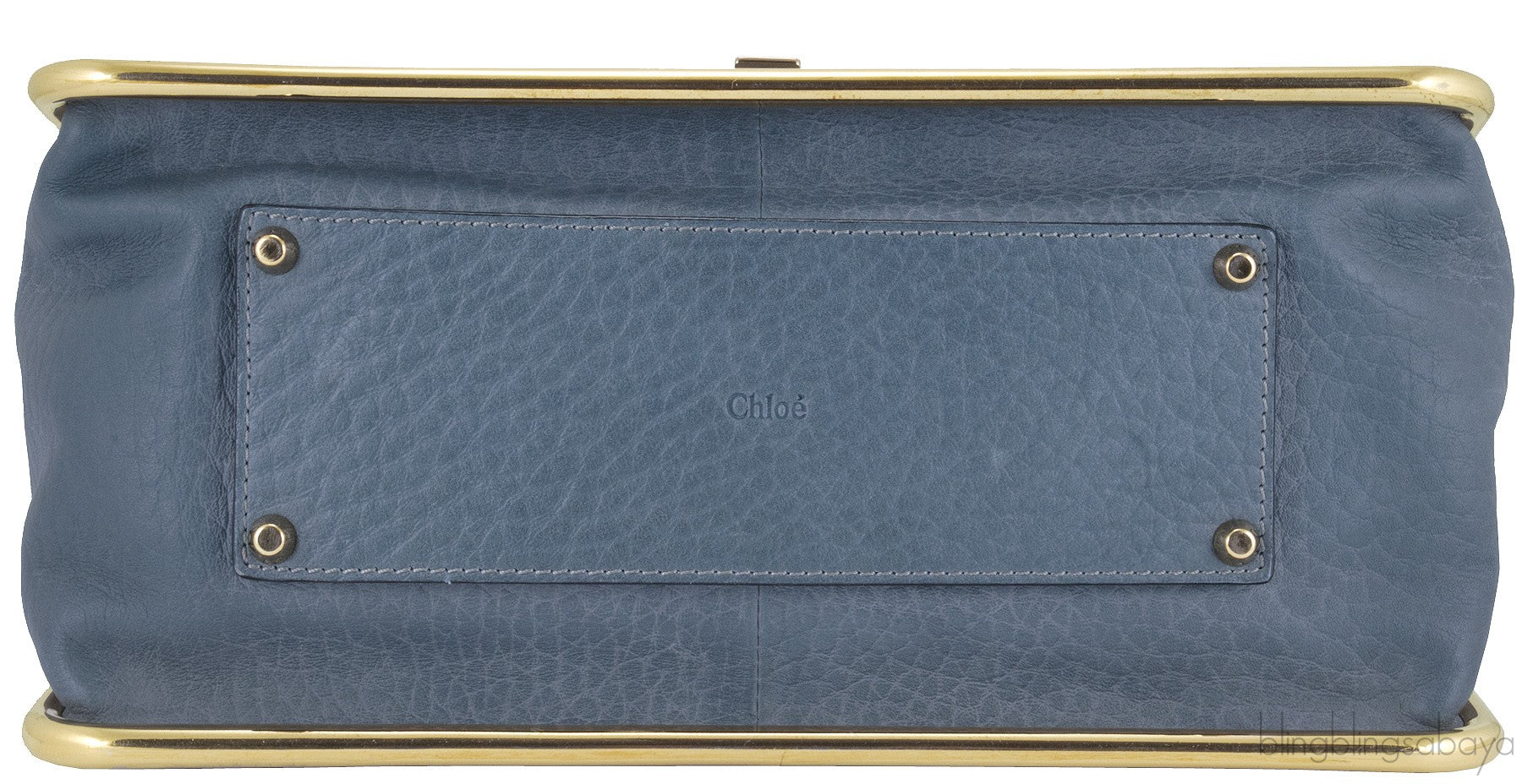 Sally Blue Grey Textured Leather Bag