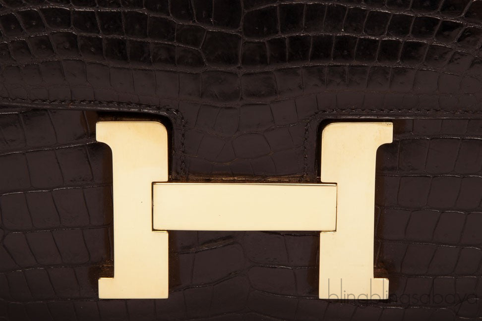 Constance Vintage Brown Croco