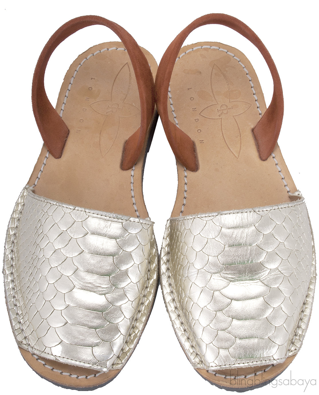 Croc Embossed Avarcas Sandals