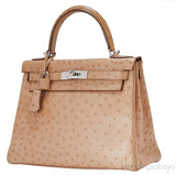 Kelly 28 Natural Gold Ostrich