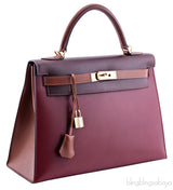 Kelly 32 Tricolor Box Calf Sellier