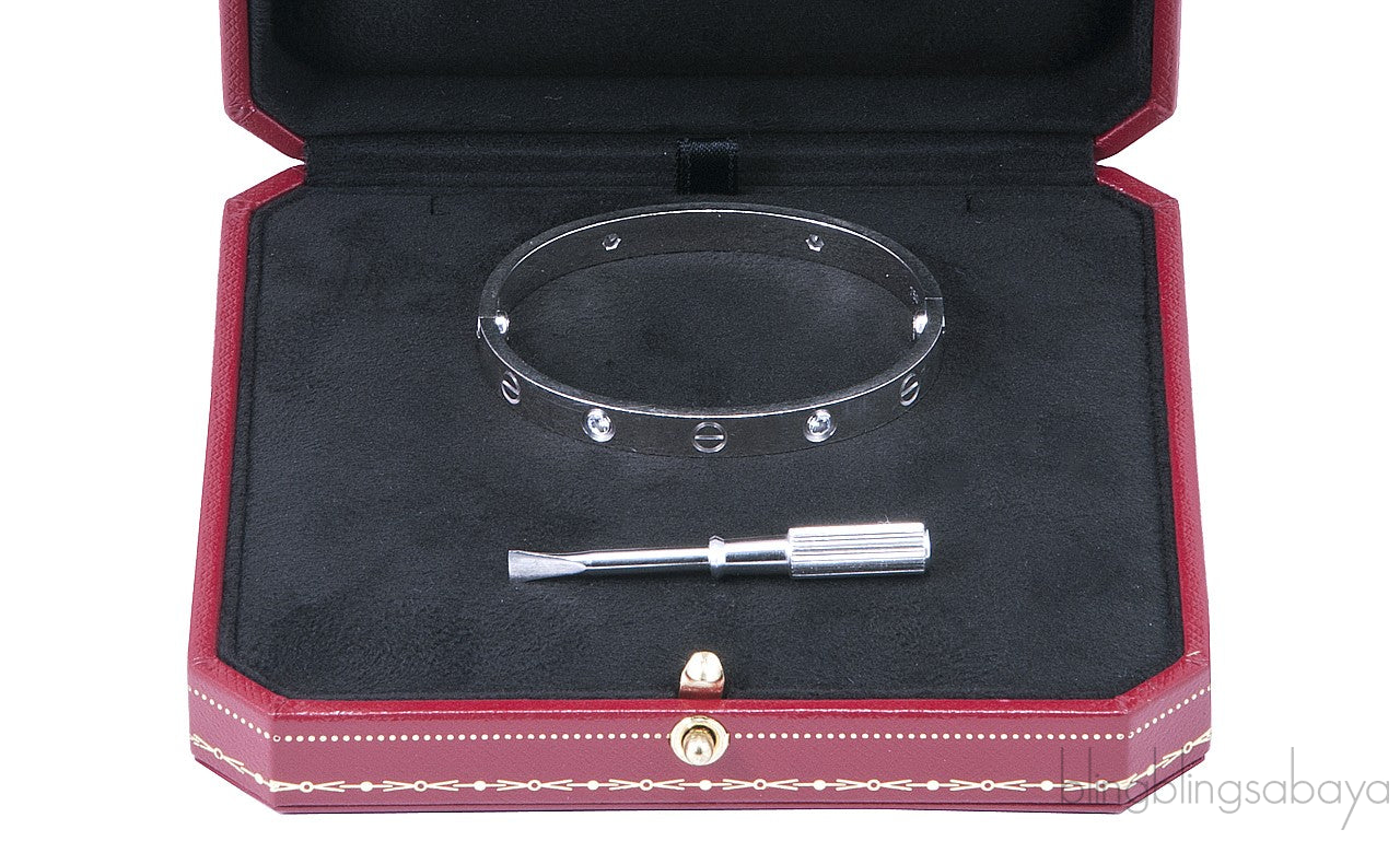 White Gold LOVE Diamond Bracelet