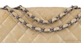Crinkled Patent Quilted Flap Bag Jumbo