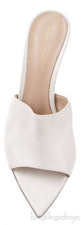 White Alise Leather Sandals