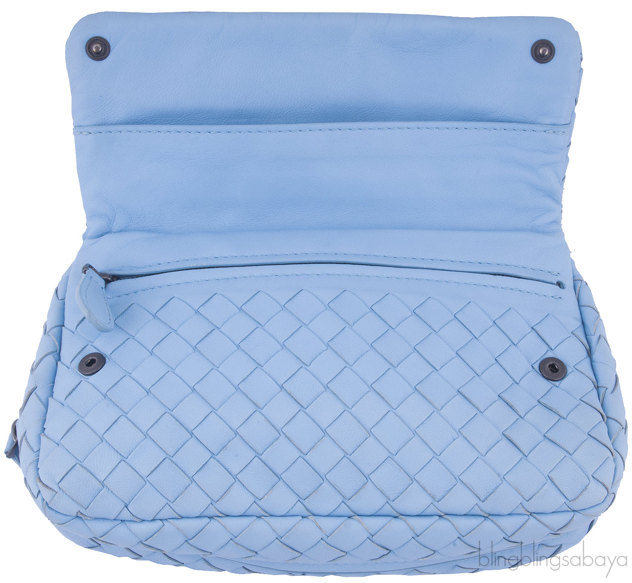 Light Blue Intrecciato Mini Bag*