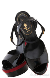 Black Patent Red Platform Heels