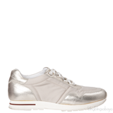 Loro Piana My Wind Beige Nylon and Gold Leather Sneakers