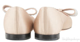 Nude Pointed Toe Bow Flat