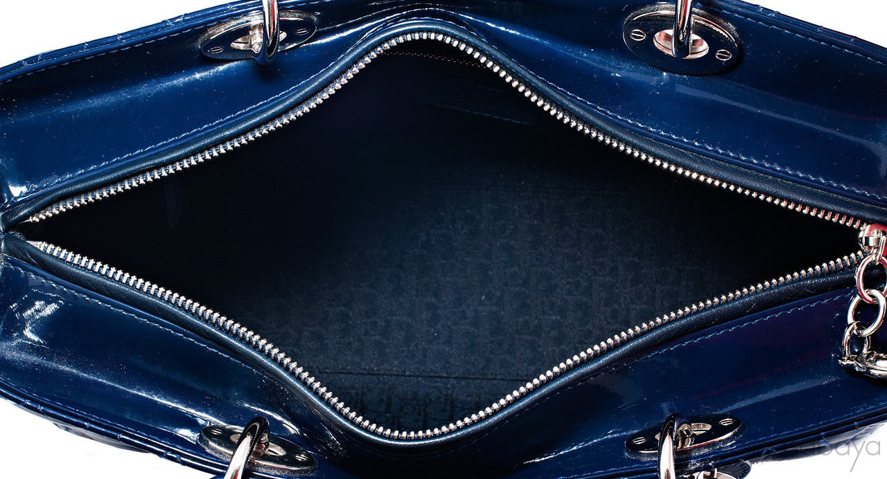 Large Navy Blue Lady Dior