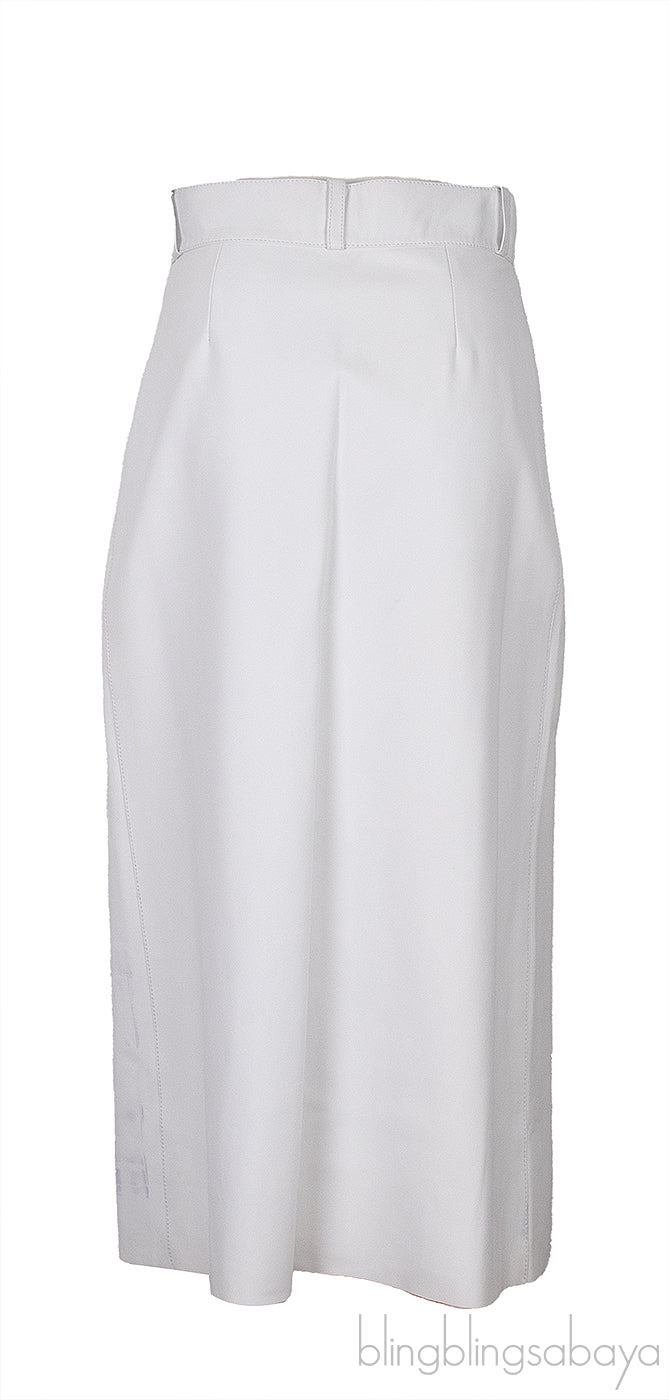 White Leather Skirt
