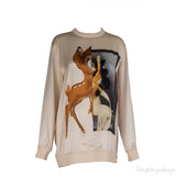 Givenchy Bambi Print Silk Sweatshirt S