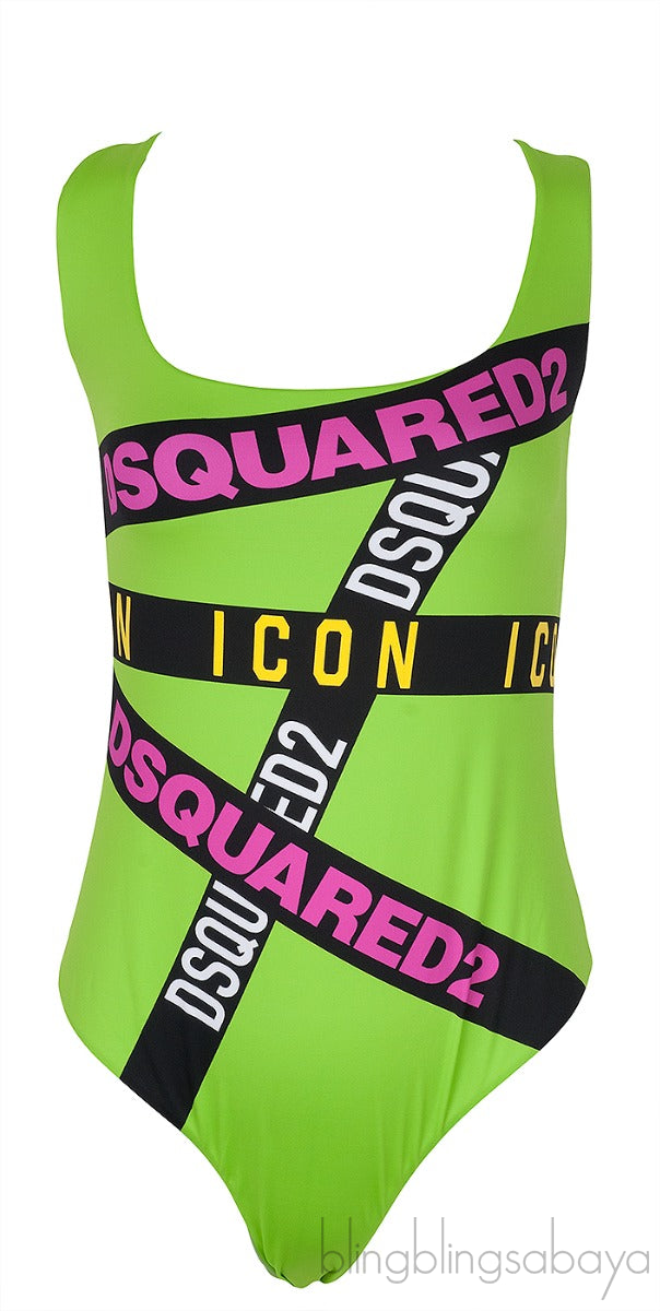 Neon Green One Piece Swimsuit