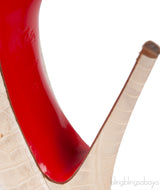 Alabastro Crocodile Peep Toe Pumps