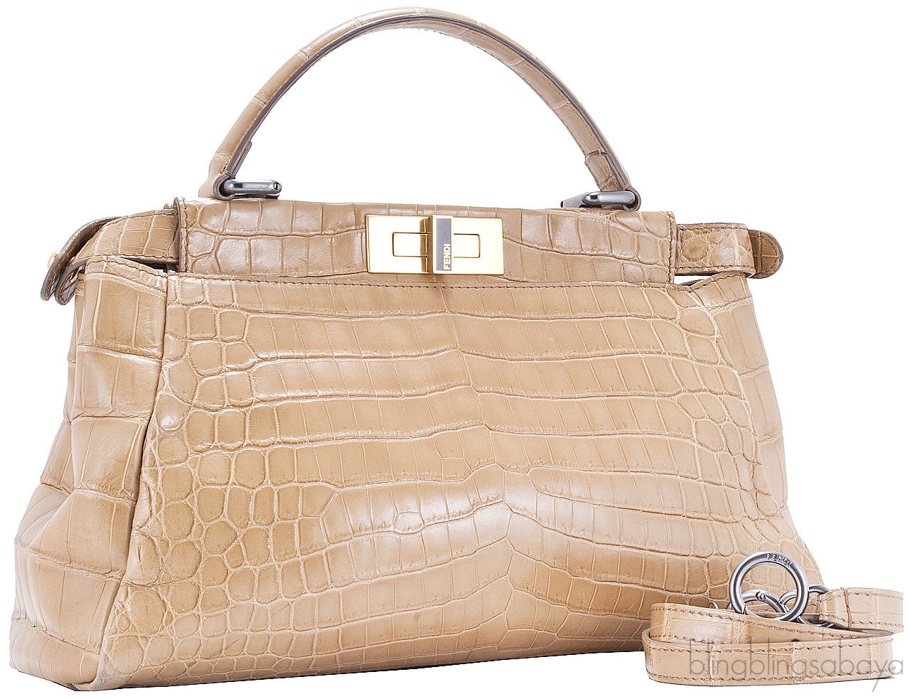 Peek-a-boo Small Crocodile Satchel