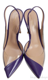 Purple PVC Slingback Pump
