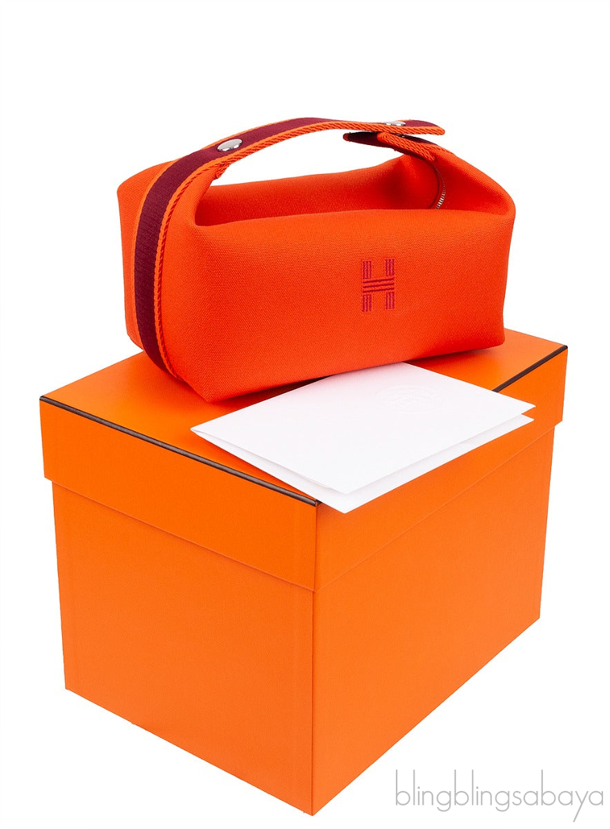 Bride-A-Brac Orange Canvas Pouch
