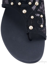 Ruby Black Lace Sandals
