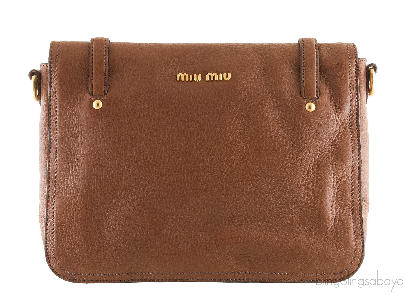 Miu Miu Patina Brown Cervo Leather Bag