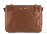 Miu Miu Patina Brown Cervo Leather Bag