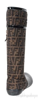 Fendi FF Brown Monogram Boots
