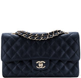 Classic CC Black Quilted Medium Flap