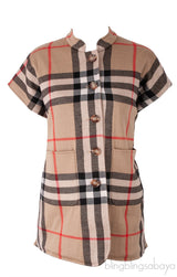 Check Reversible Kids Poncho