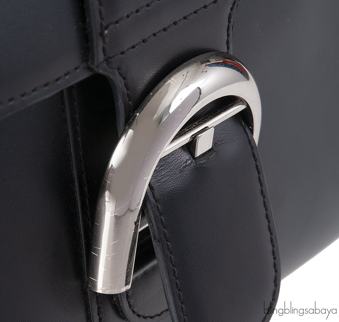 Delvaux Black Brilliant Mini Leather Tote
