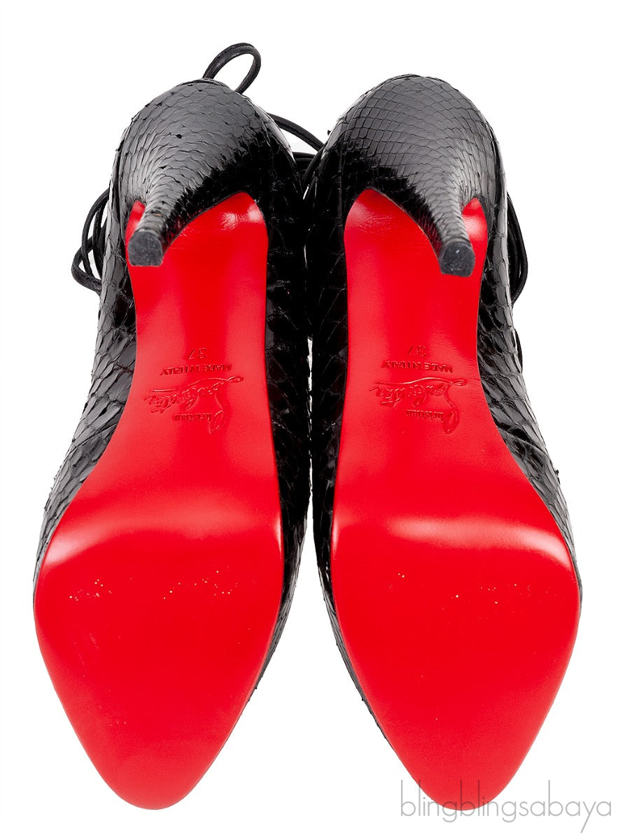 Black Python Bloody Mary Pumps