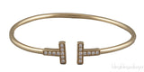 T Diamond Wire Bracelet