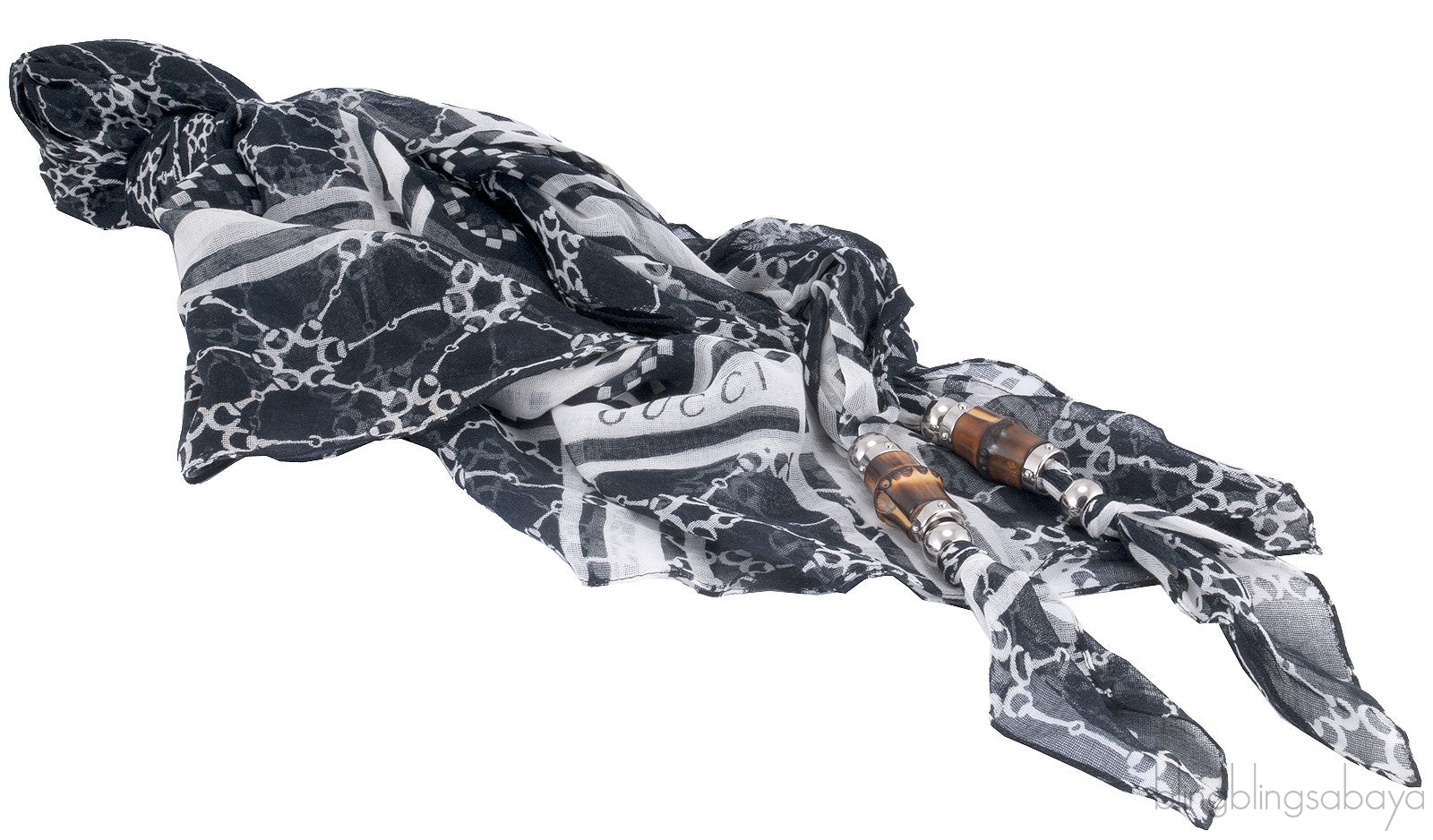 Horsebit Bamboo Print Scarf