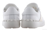 White and Gold Stripe Trainer Sneakers