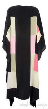 Black Printed Kaftan Dress
