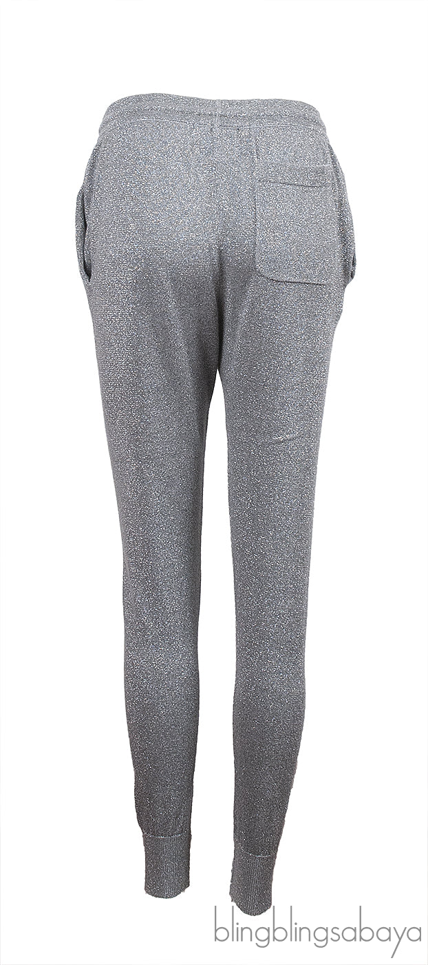 Markus Lupfer Metallic Silver Knit Jogger