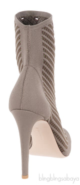 Gianvito Rossi Rio Perforated Jacquard-knit Ankle Boots