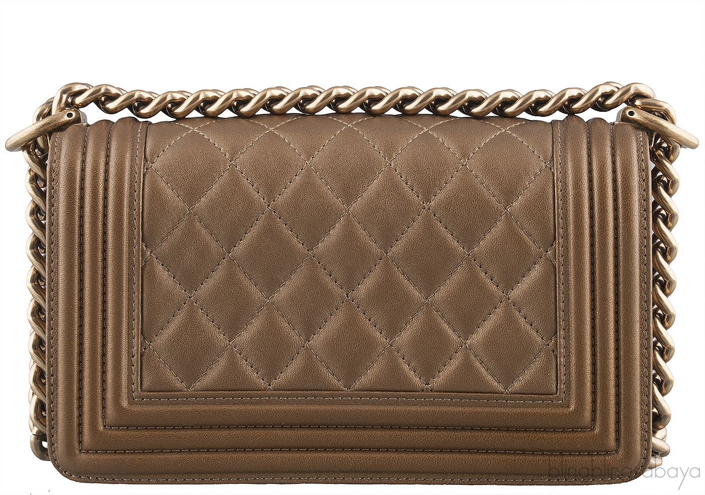 Small Gold Quilted Le Boy