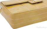 Square Quilt Patent Shoulder Bag