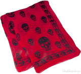 Silk Chiffon Skull Scarf