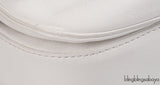 Gucci White Large Bamboo Top Handle Bag