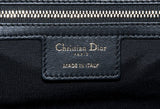 Black Leather Cannage Shoulder Bag