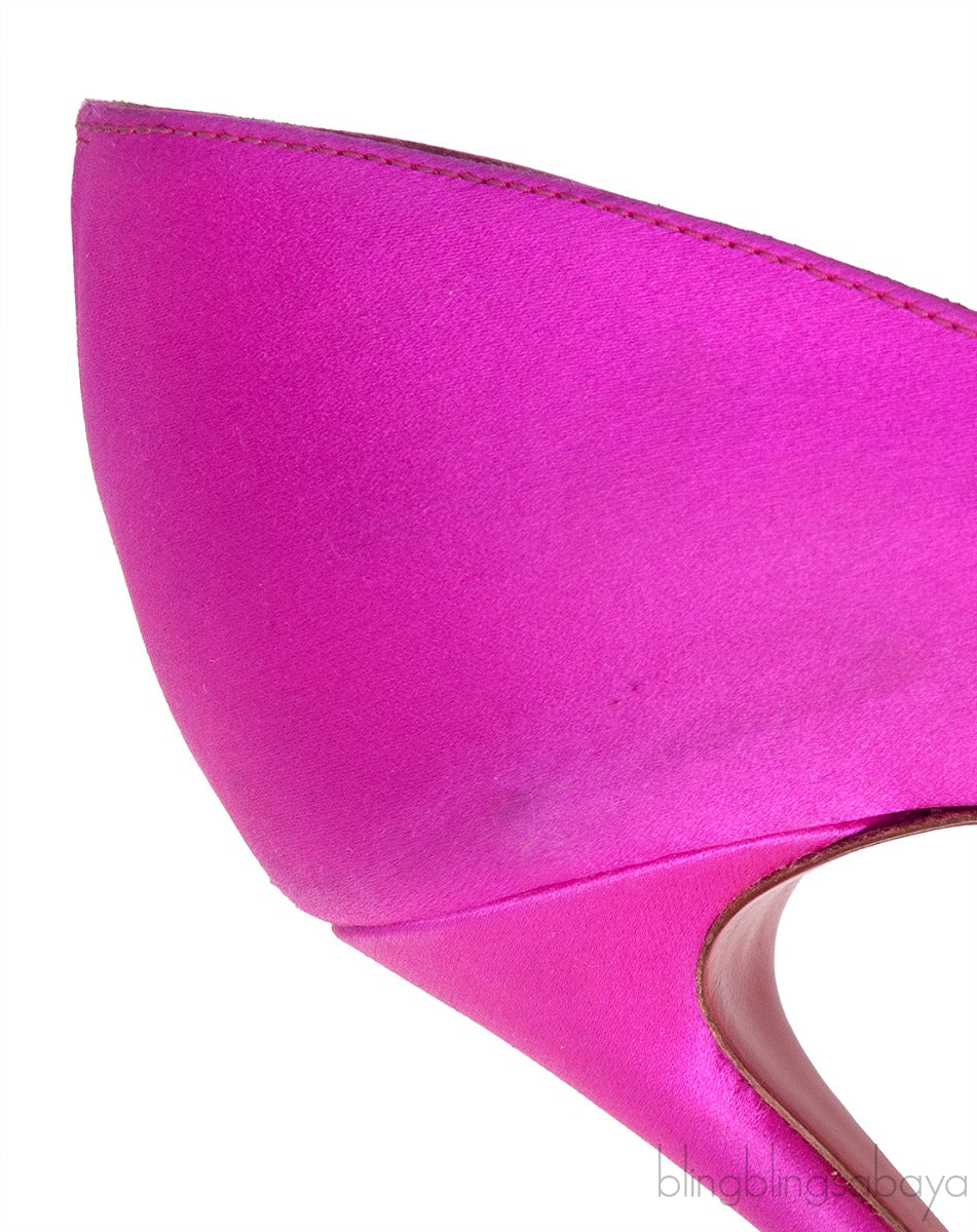 Fuchsia Satin Iriza Heels