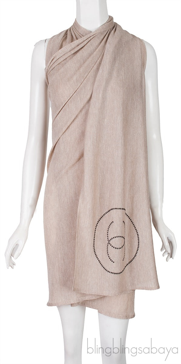 Brown Metallic CC Huge Shawl