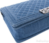 Quilted Le Boy Denim Jumbo Flap Bag