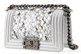 Le Boy Crystal Silver Small Bag